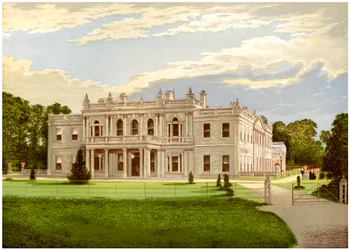 Rolleston Hall, Staffordshire, maison du baronnet Mosley, vers 1880