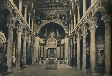 Rome - Basilique de Sainte-Agnès-hors-les-Murs sur la rue Nomentana, 1910