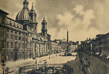 Rome - Circo Agonale - Église de Sainte-Agnès - Fontaines par Bernini, 1910