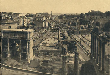 Rome - Vue générale du Forum romain, 1910