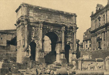 Rome - Forum romain - Arc de Septime Sévère, 1910