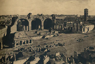 Rome - Forum romain - Basilique de Maxence et église de S. Francesca Romana, 1910