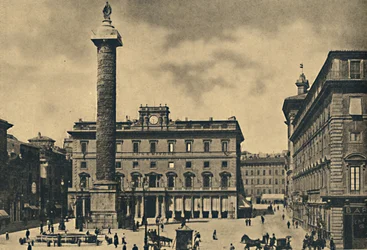 Rome - Place et colonne de Marc Aurèle, 1910