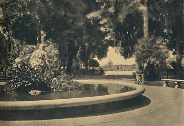 Rome - Le parc Pincio. Fontaine de Moïse, sauvée des eaux par Brazza, 1910
