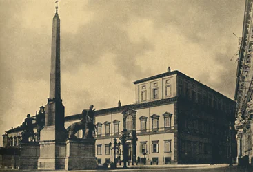 Rome - Le Palais du Quirinal et la Fontaine, 1910