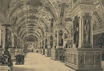 Rome - Vatican - Salle de lecture de la bibliothèque, 1910