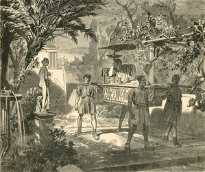 Scène de jardin romain, 1890