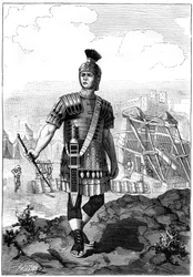Centurion romain conquérant les Gaulois sous Jules César, 1er siècle av. J.-C. 1882-1884