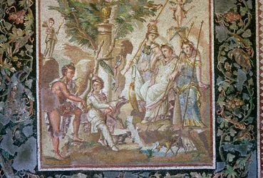 Mosaïque romaine du jugement de Pâris