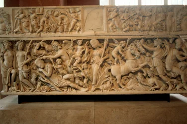 Sarcophage romain avec la légende de Séléné et Endymion