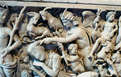 Sarcophage romain avec la légende de Séléné et Endymion, 230-235 après J.-C.