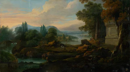 Paysage romantique avec une baie marine