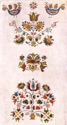 Peinture de Chambre, Moravie, Tchécoslovaquie, 1928
