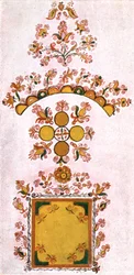 Peinture de chambre, Moravie, Tchécoslovaquie