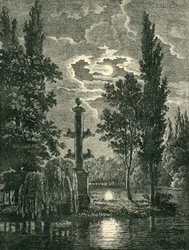 Colonne rostrale dans les jardins du Château de Méréville, Essonne, France, 1903