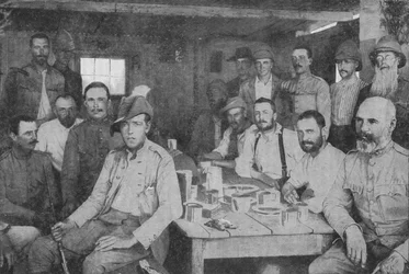 À la dure près de la rivière Modder : Le mess des officiers des 3e Grenadier Guards, 1902