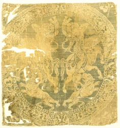 Médaillon avec Amazones et une croix, byzantin, 7ème-9ème siècle