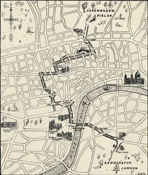 Itinéraire de la marche de protestation pour libérer les martyrs de Tolpuddle, 1834, 1934