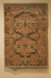 Tapis royal avec fil de soie et de métal, 1600-1625