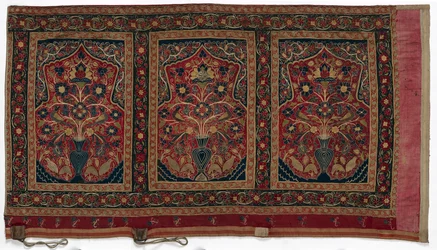 Tente ronde royale faite pour Muhammad Shah, panneau mural avec trois panneaux A, 1834-1848