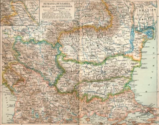 Roumanie, Bulgarie, Serbie et Monténégro, vers 1906, 1907