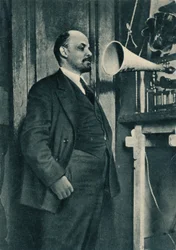 Le dirigeant bolchevique russe Vladimir Lénine lors d
