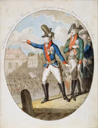 Le maréchal russe Alexandre Souvorov inspectant les troupes, vers 1794