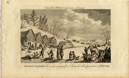 Traîneaux russes en hiver