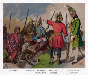 Soldats russes de 1760, 19e siècle