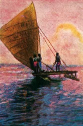 Voilier, Fidji, vers 1928