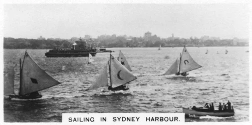 Navigation dans le port de Sydney, Australie, 1928