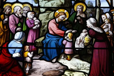Église Saint-Aignan, Jésus bénissant les enfants, Chartres, France
