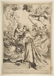 Saint Antoine de Padoue adorant l