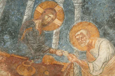 Église Saint-Nicolas fresque : Jésus avec apôtre Myra Turquie