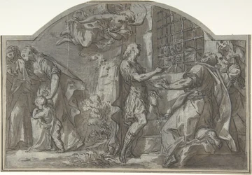 Saint Sébastien Exhorte les Prisonniers Chrétiens, 18ème siècle