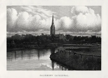 Cathédrale de Salisbury, Wiltshire, Angleterre, 19ème siècle