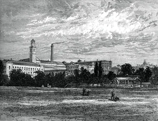 Usines de Saltaire, vers 1880