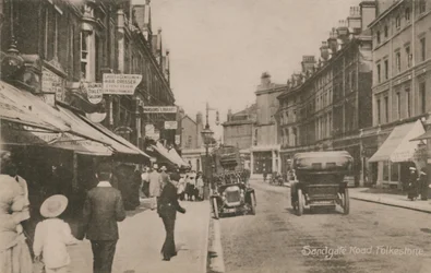 Sandgate Road, Folkestone, fin du 19e-début du 20e siècle