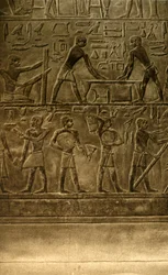 Saqqara - Peintures murales de la tombe de Ti, c1918-c1939