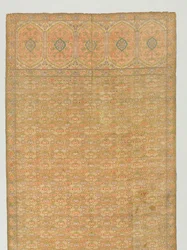 Ceinture avec champ floral et panneaux de bout sur fond doré, 1700s