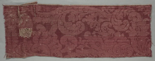 Textile en satin, fin des années 1600