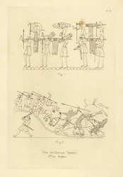 Costume militaire saxon et normand de la tapisserie de Bayeux