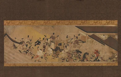 Scène de la visite impériale à Rokuhara du Conte de la rébellion de Heiji