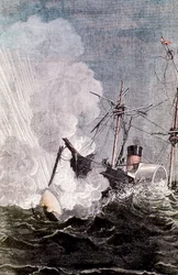 Scène de Jules Verne De la Terre à la Lune