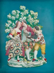 Scène de la comédie italienne, vers 1770