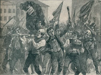 Scène des émeutes de Belfast, XIXe siècle 1906