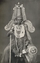 Acteur en tant que dieu de la guerre Subrahmanya, 1926