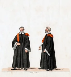 Scribe, costume pour la pièce de Shakespeare, Henry VIII, 19ème siècle