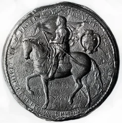 Sceau du Protectorat avec Oliver Cromwell à cheval, 17e siècle, 1899