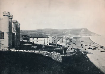 Seaton - Vue vers White Cliff, 1895